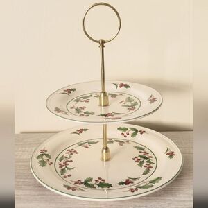 2 tiered holy serving tray